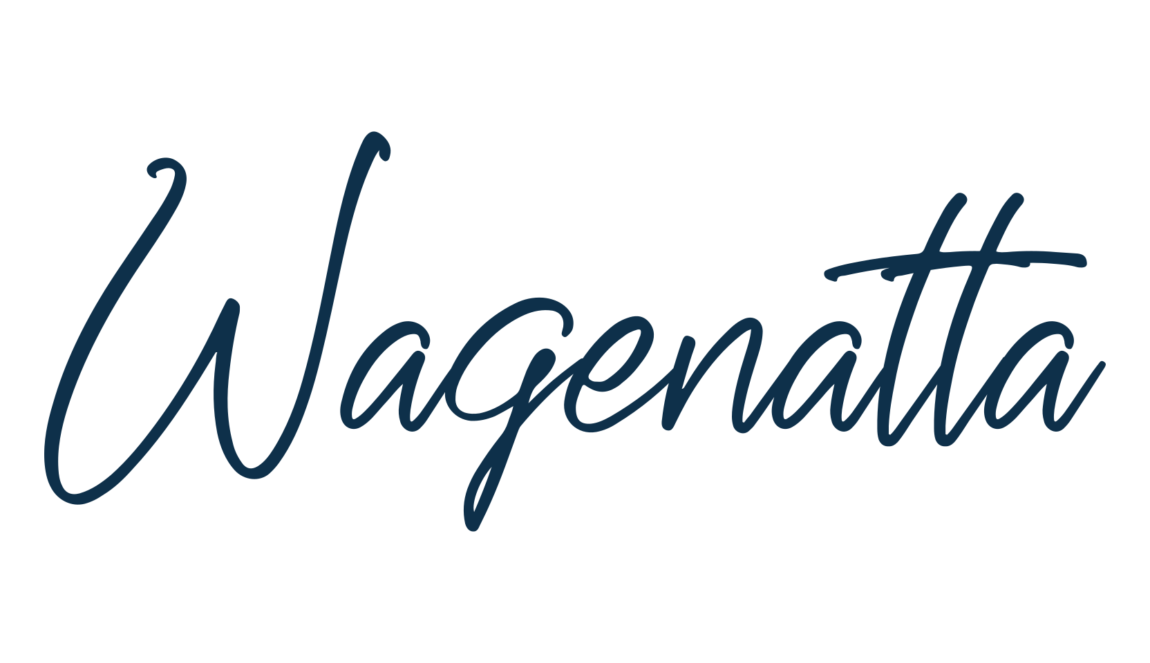 Wagenatta, script handwritten fancy decorative calligraphy font preview