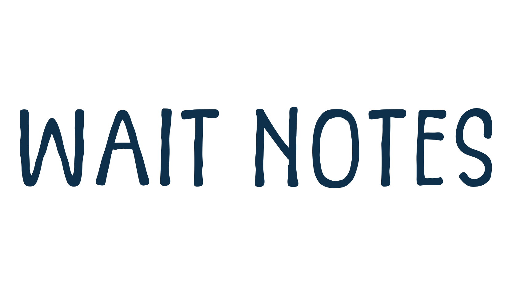 Wait Notes, cartoon font preview