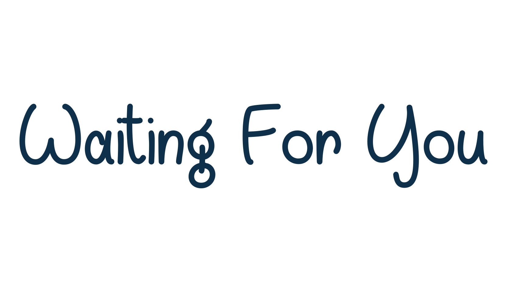 Waiting For You, handwriting font preview