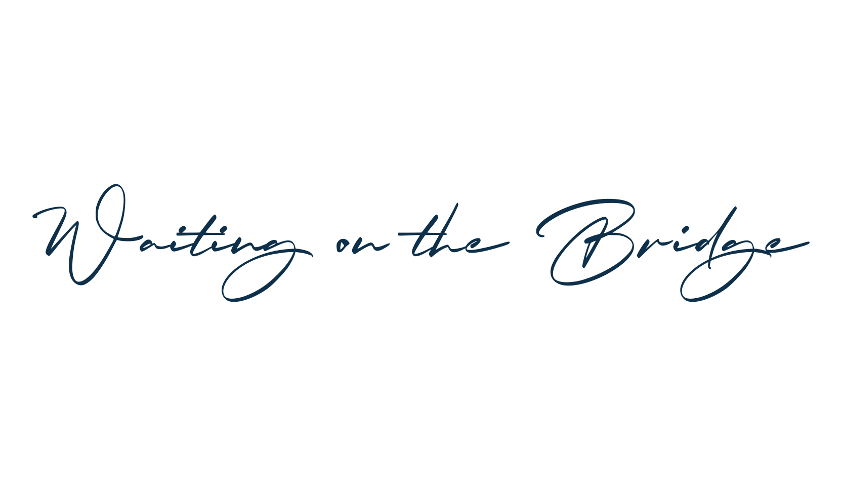 Waiting on the Bridge, handwriting font preview