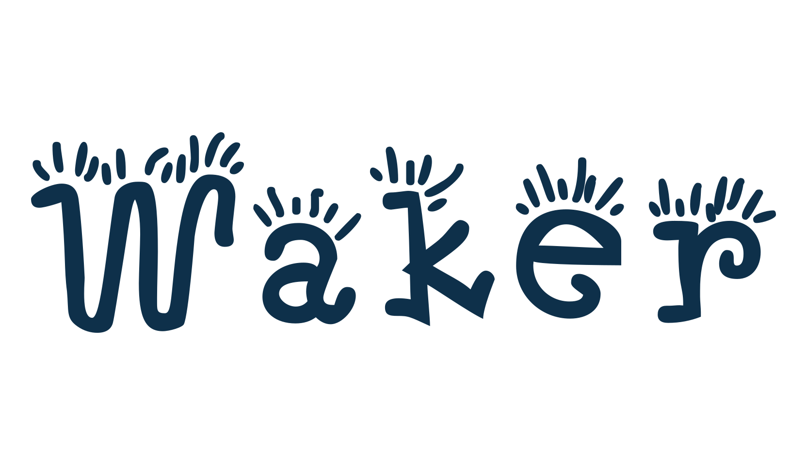 Waker, fancy cartoon decorative font preview