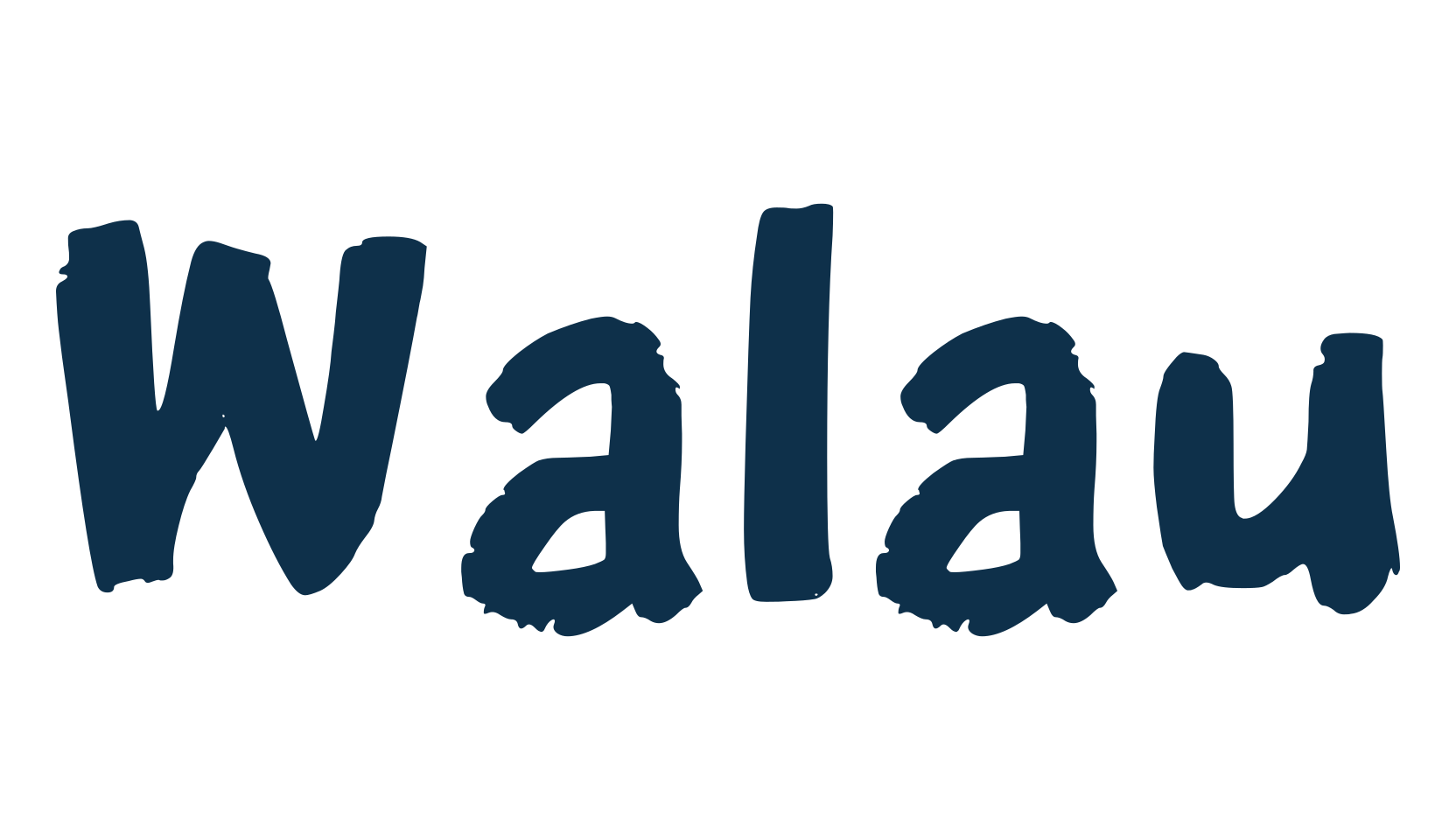 Walau, script brush fancy decorative calligraphy font preview