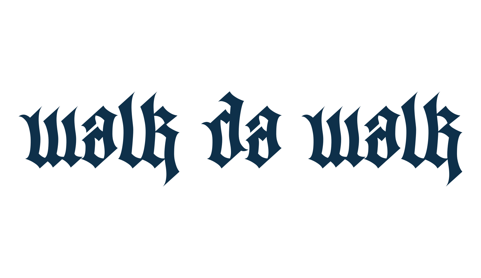 Walk Da Walk, gothic modern font preview