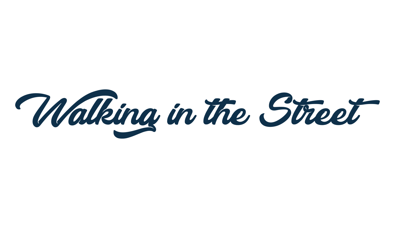 Walking in the Street, script brush fancy decorative calligraphy font preview