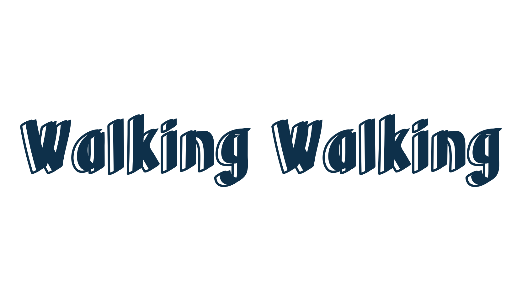 Walking Walking, fancy various decorative font preview