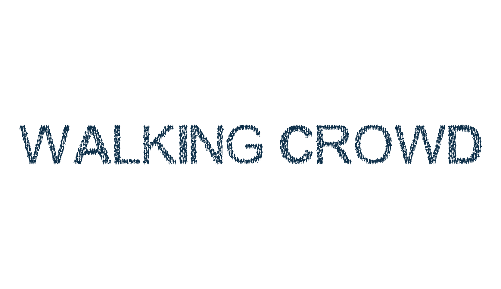 Walking Crowd, fancy various decorative font preview