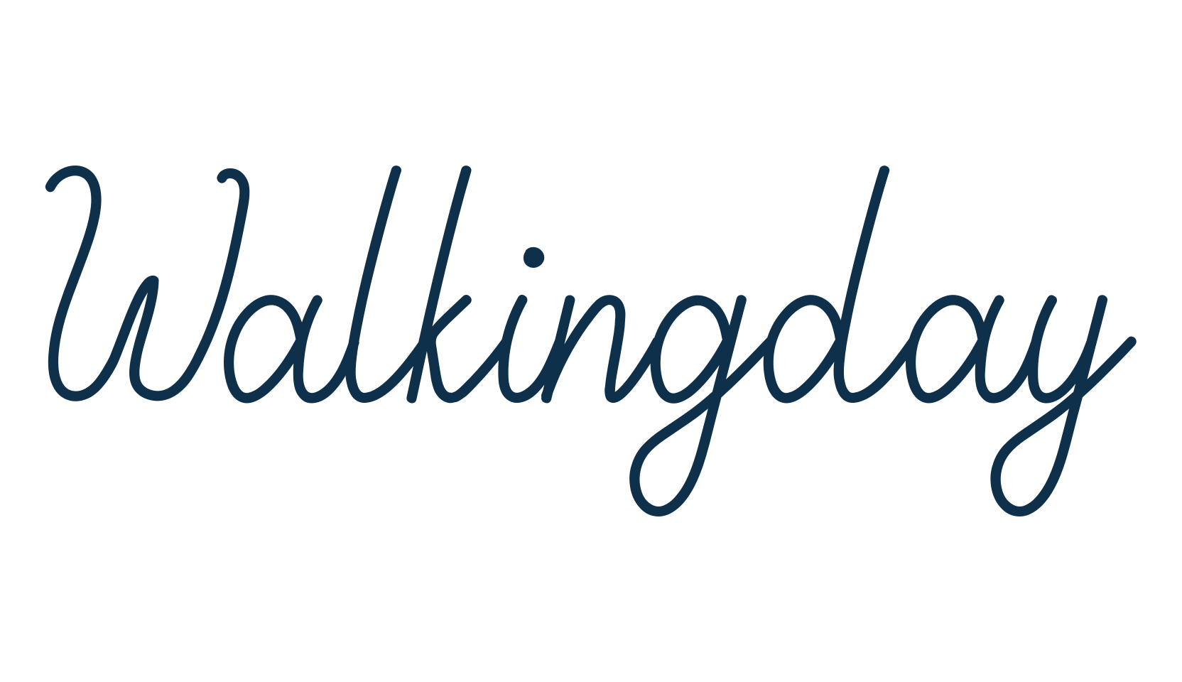 Walkingday, script handwritten fancy decorative calligraphy font preview