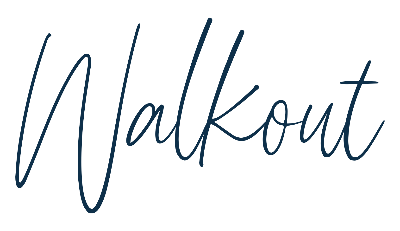 Walkout, handwriting font preview