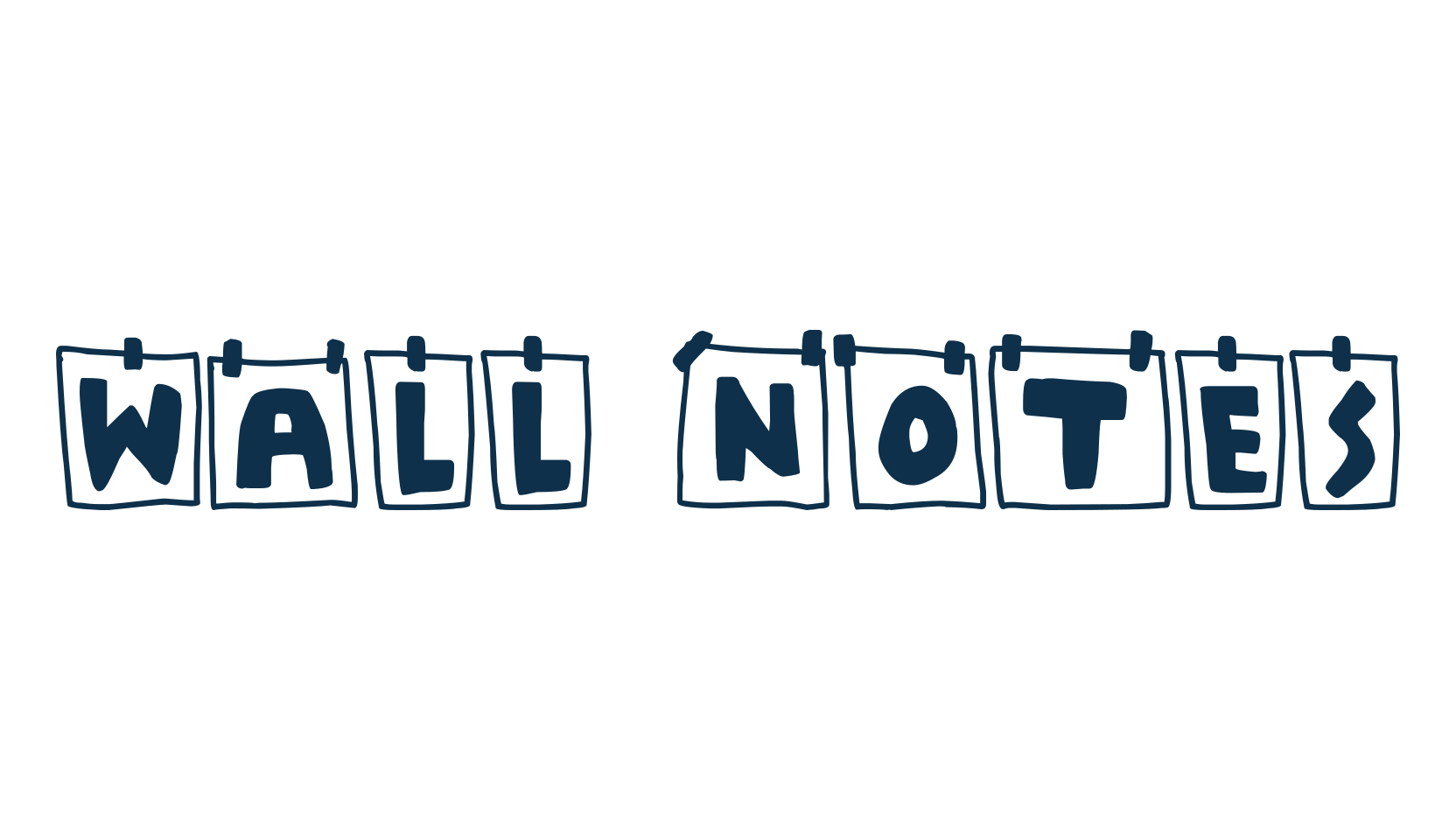 Wall Notes, decorative font preview