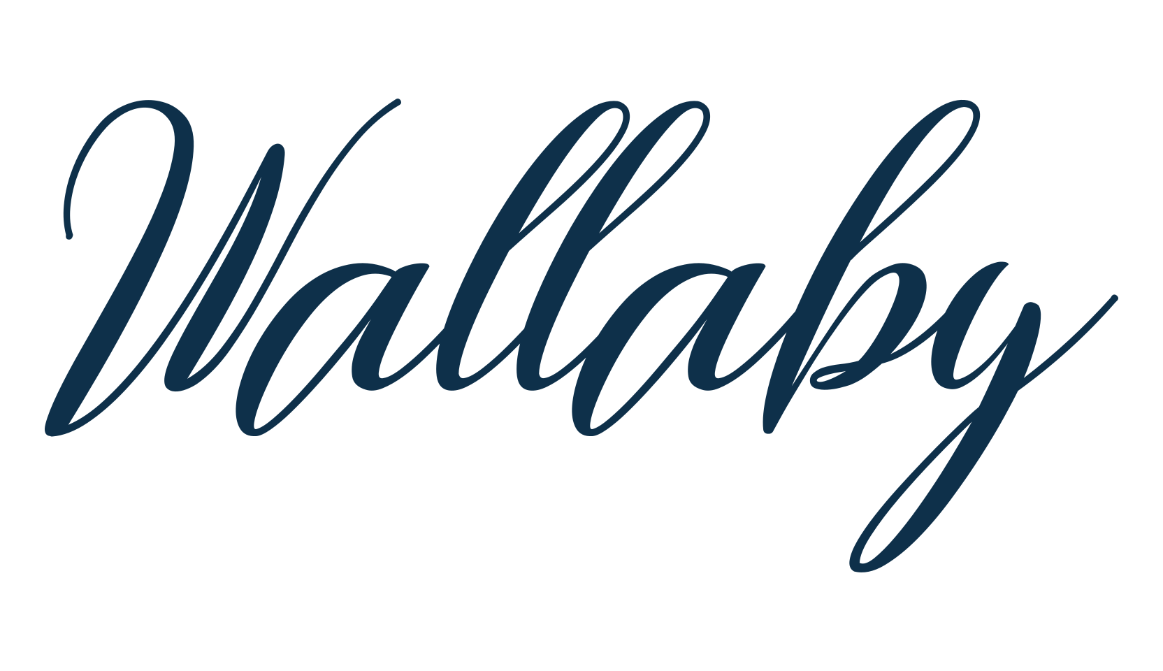 Wallaby, handwriting font preview