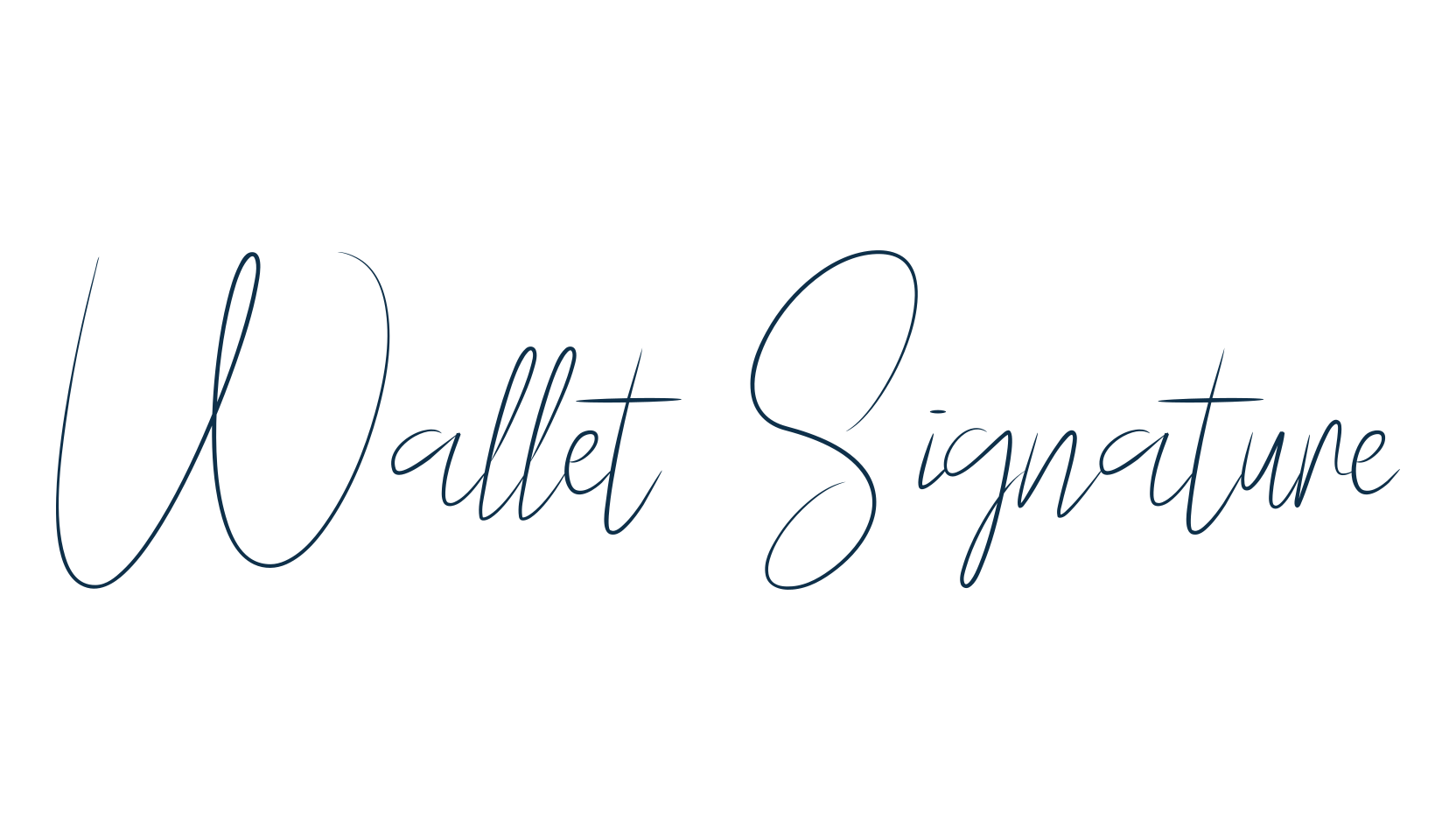 Wallet Signature, handwriting font preview
