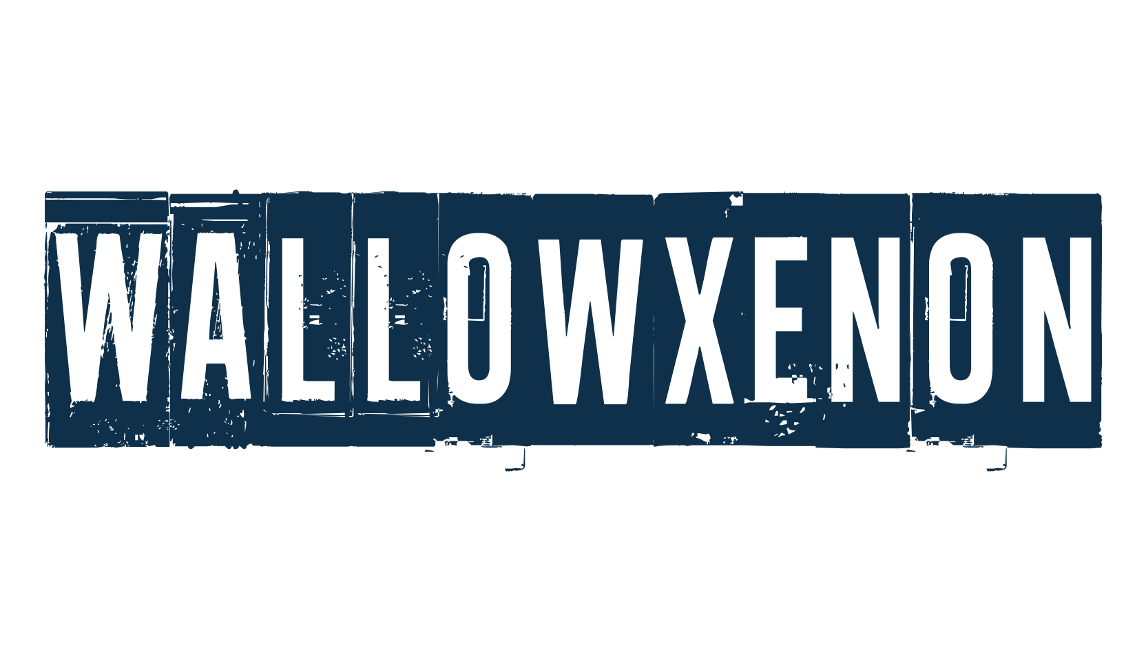 Wallowxenon, fancy eroded decorative font preview