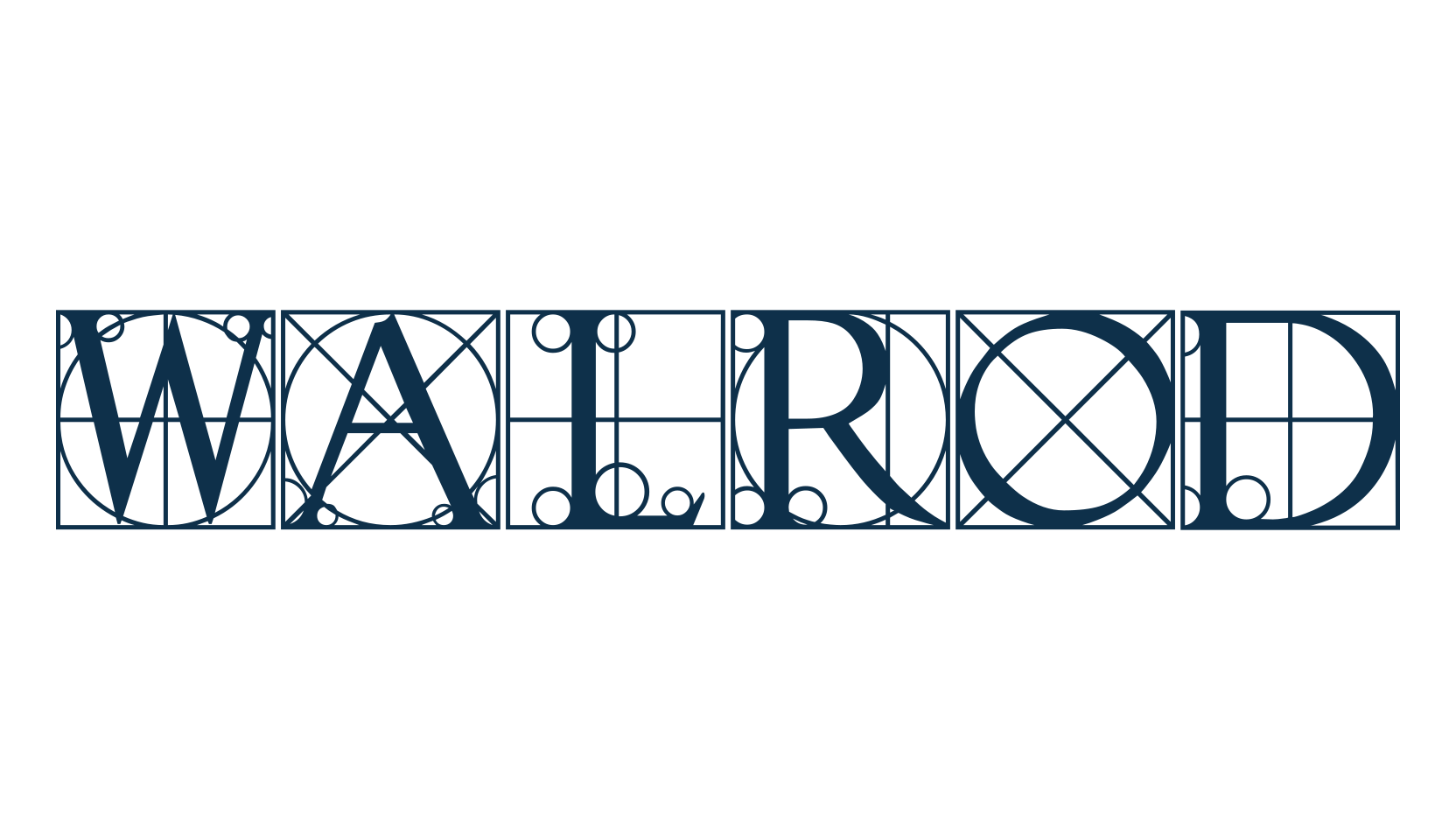 Walrod, grid font preview