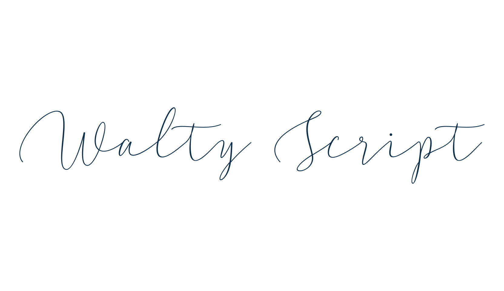 Walty Script, script handwritten fancy decorative calligraphy font preview