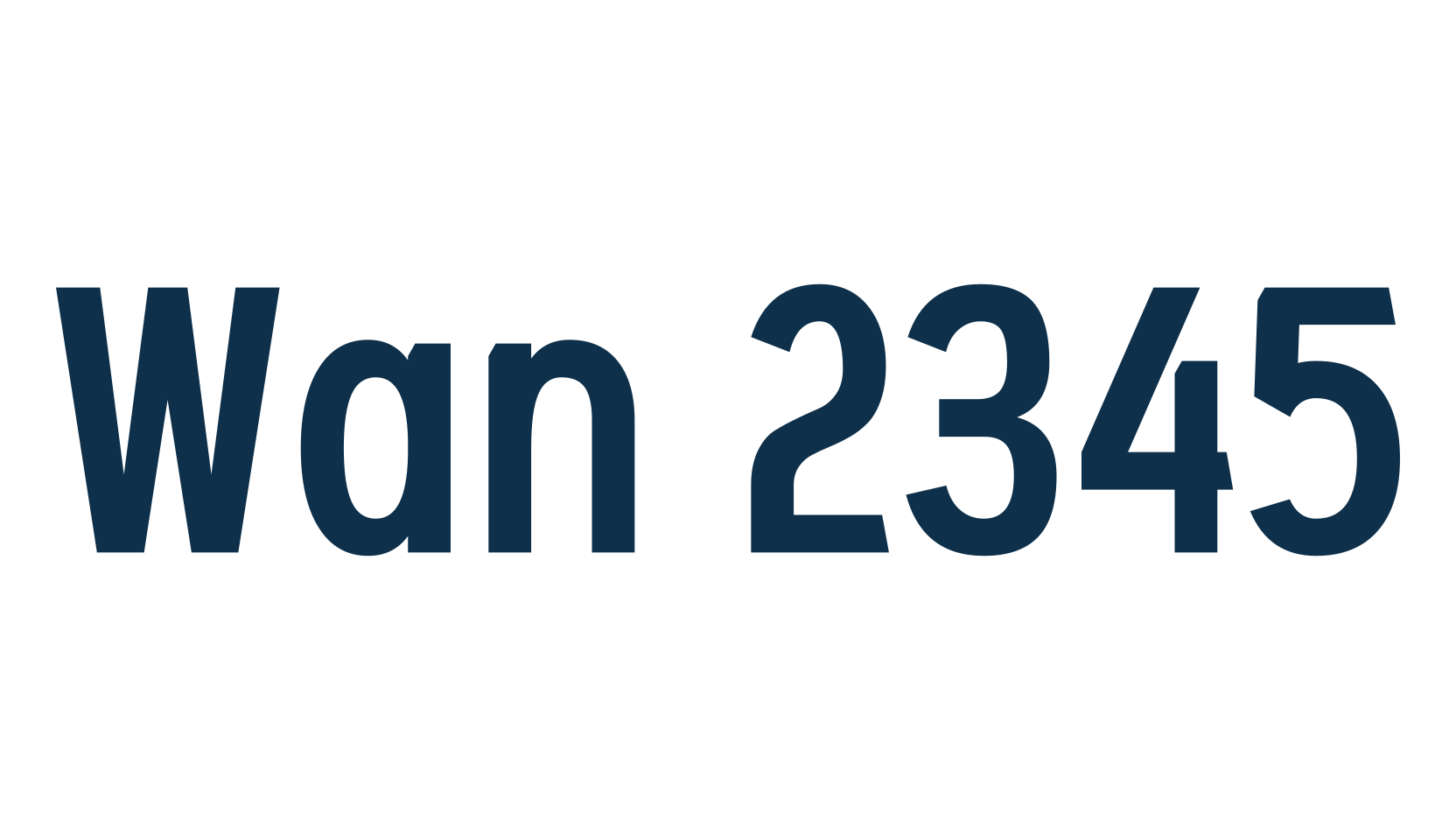 Wan 2345, sans serif font preview