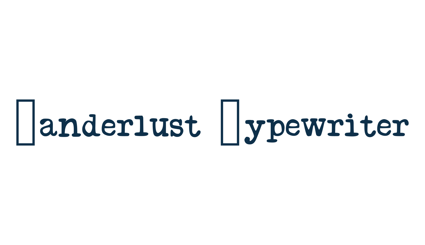 Wanderlust Typewriter, fancy typewriter decorative font preview