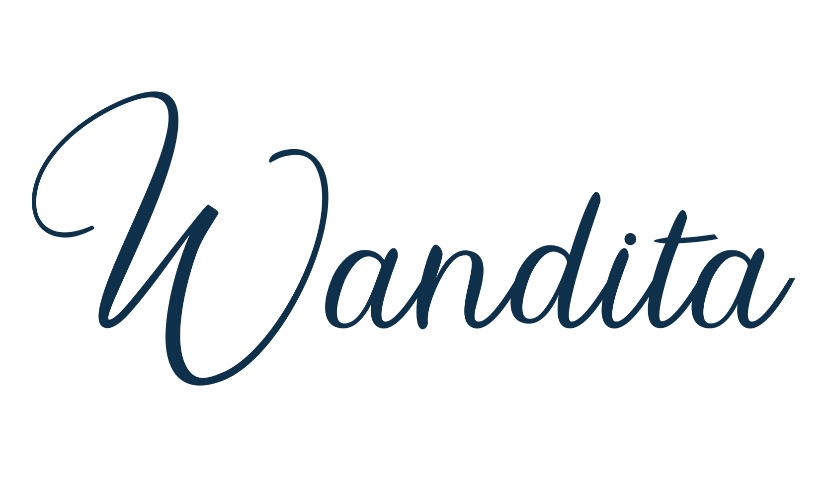 Wandita, script calligraphy fancy decorative font preview