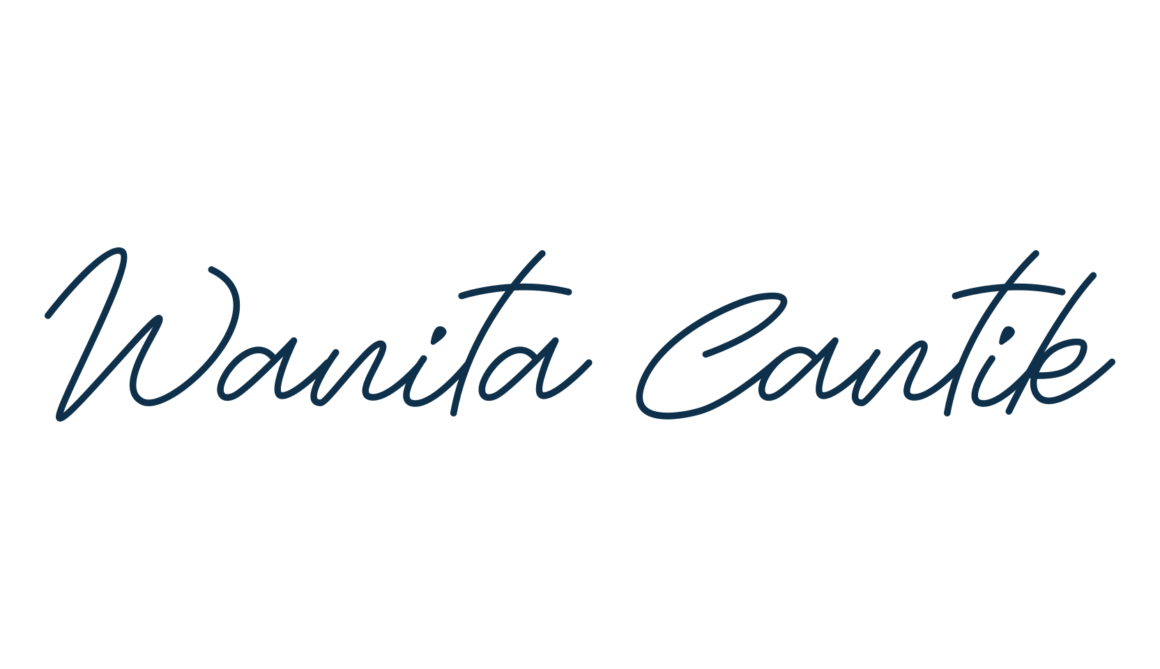 Wanita Cantik, handwriting font preview