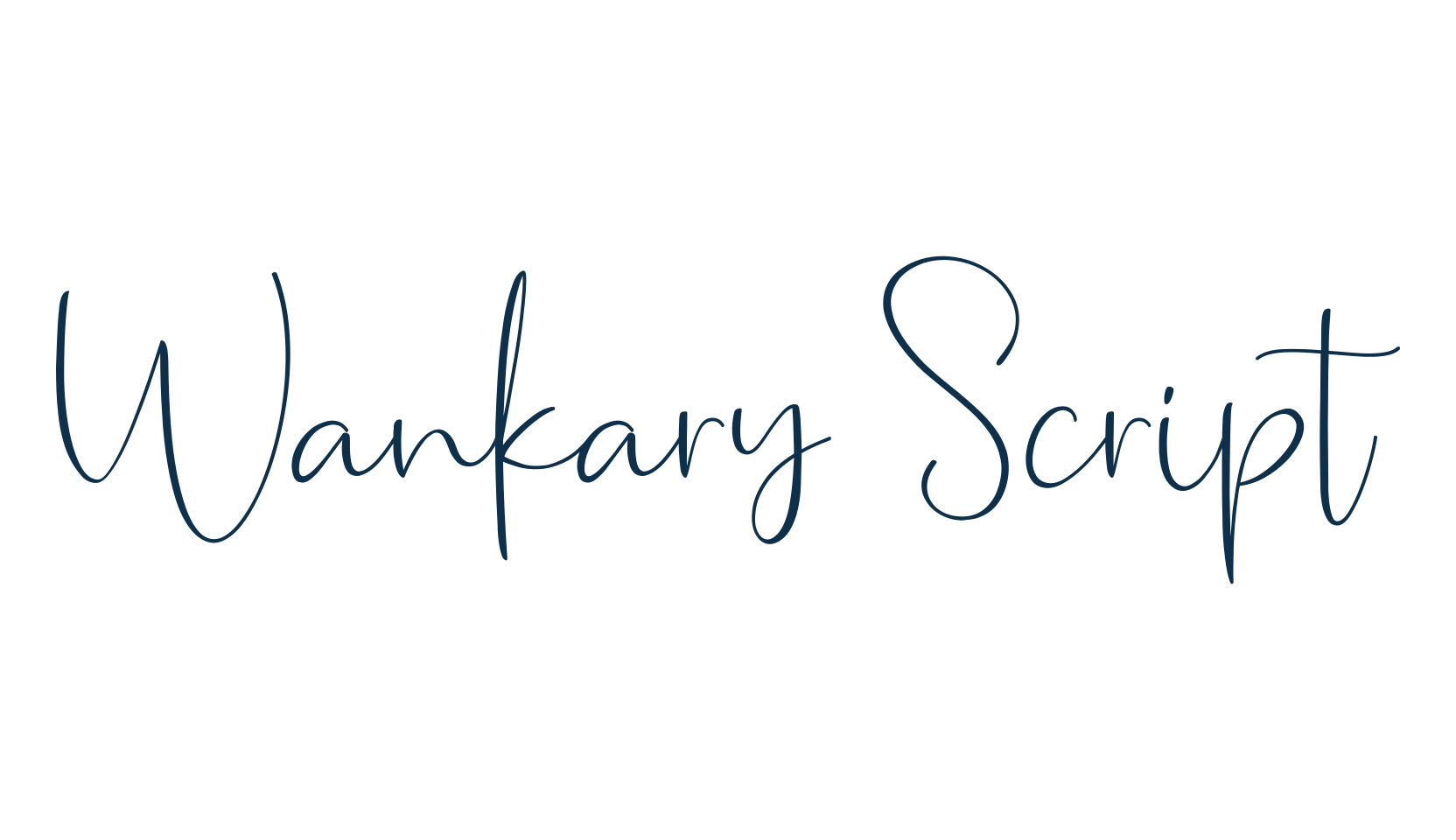 Wankary Script, handwriting font preview