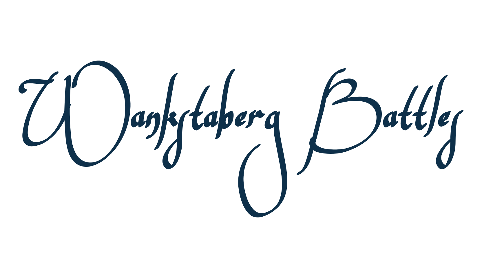 Wankstaberg Battles, script calligraphy fancy decorative font preview