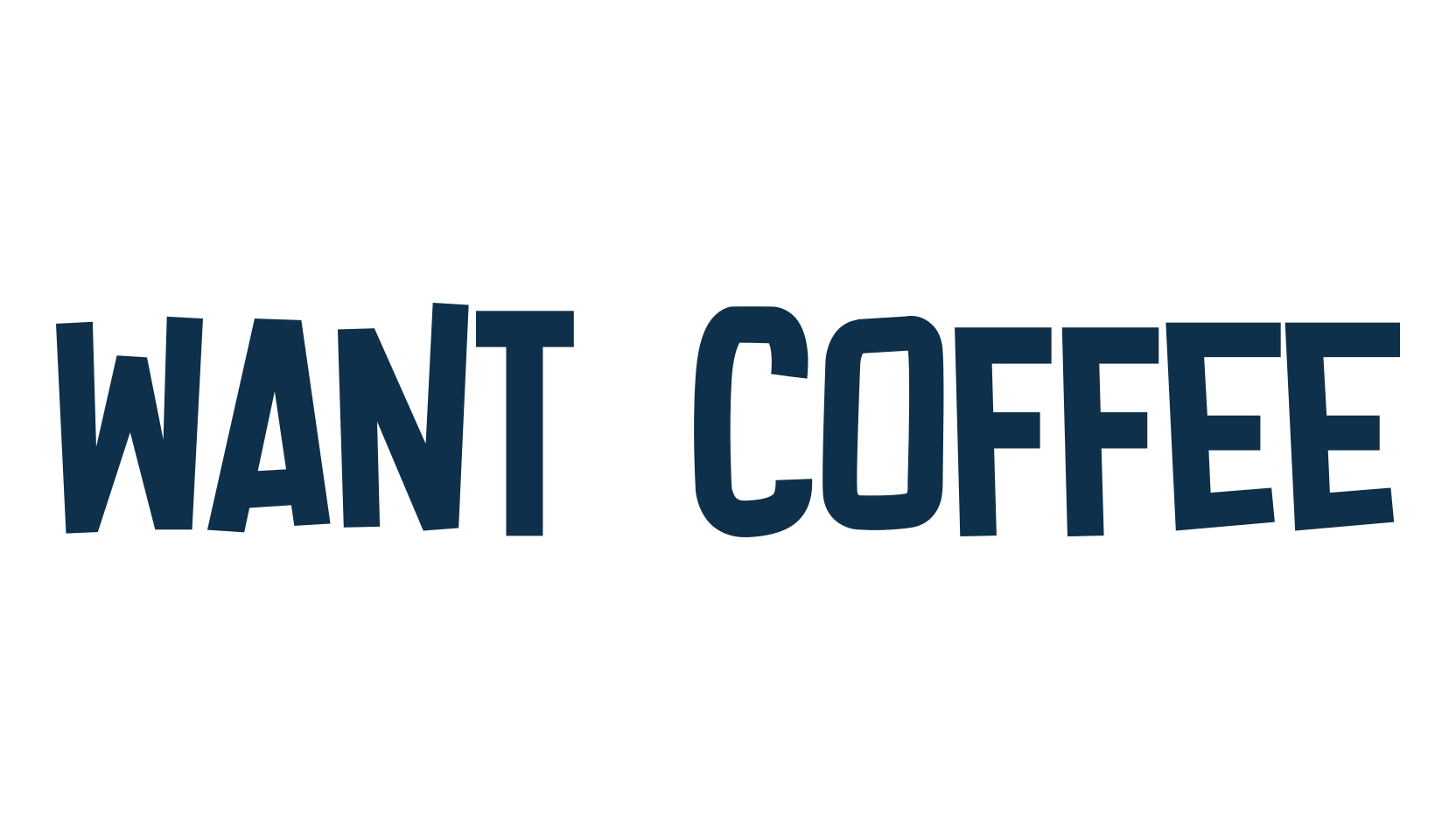 Want Coffee, cartoon font preview