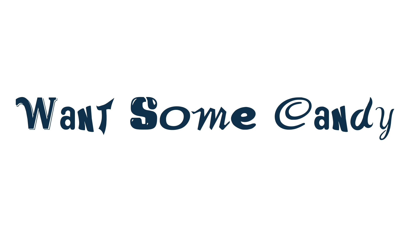 Want Some Candy, fancy decorative font preview