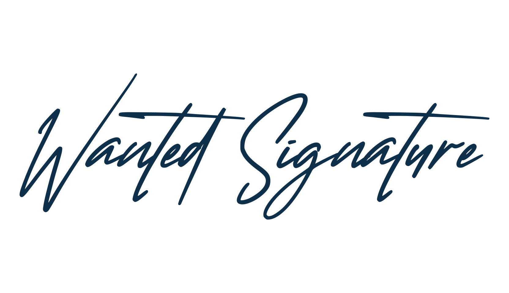 Wanted Signature, handwriting font preview
