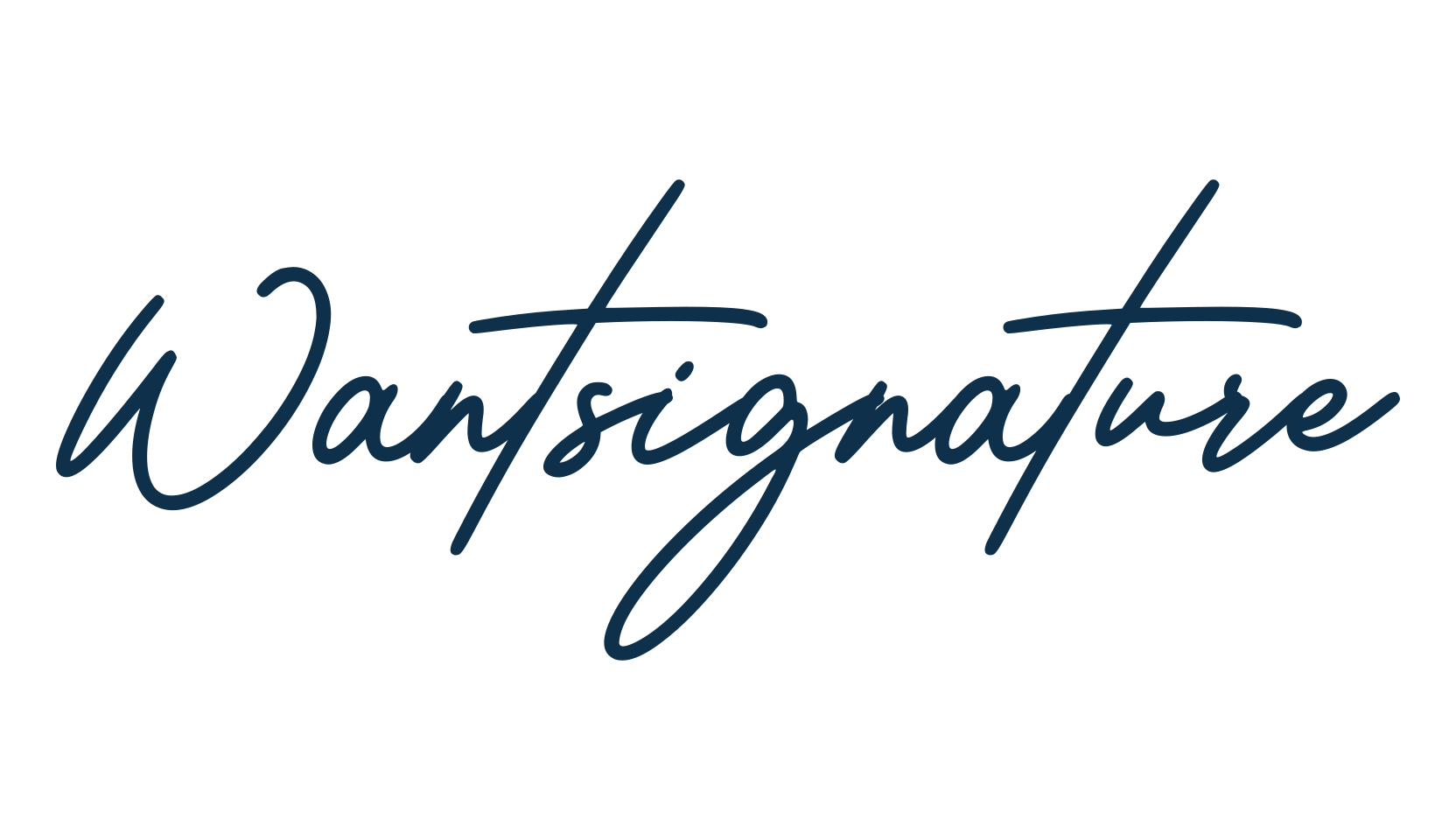 Wantsignature, script handwritten fancy decorative calligraphy font preview
