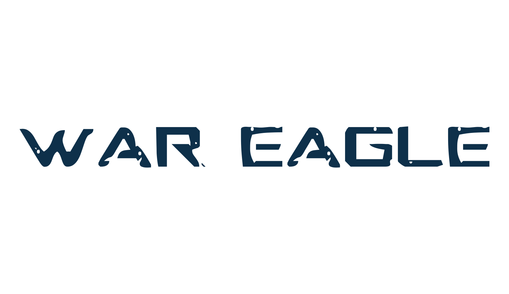 War Eagle, fancy destroy decorative font preview