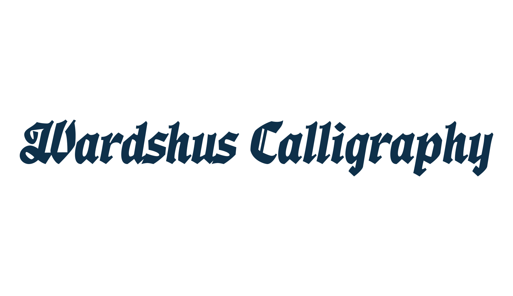 Wardshus Calligraphy, gothic modern font preview