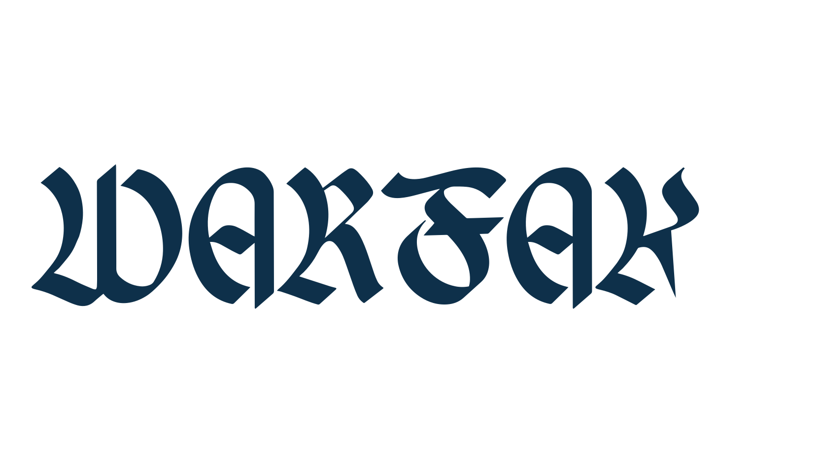 Warfake, gothic modern font preview