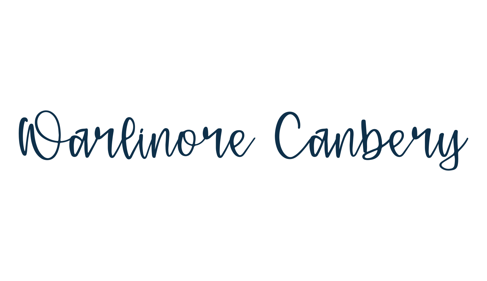 Warlinore Canbery, handwriting font preview