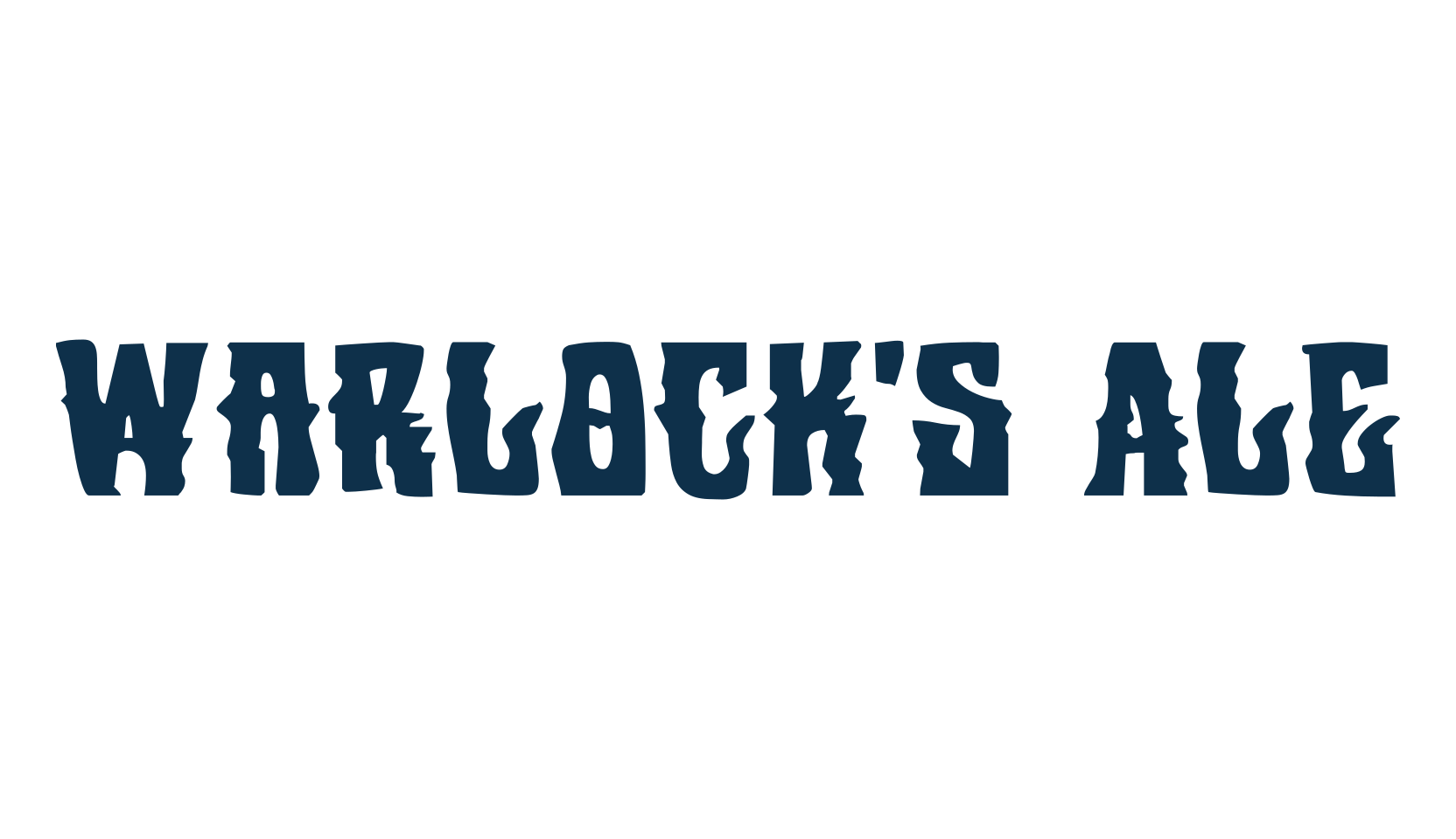 Warlock's Ale, halloween font preview