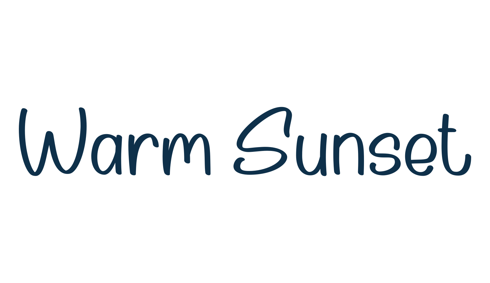 Warm Sunset, handwriting font preview
