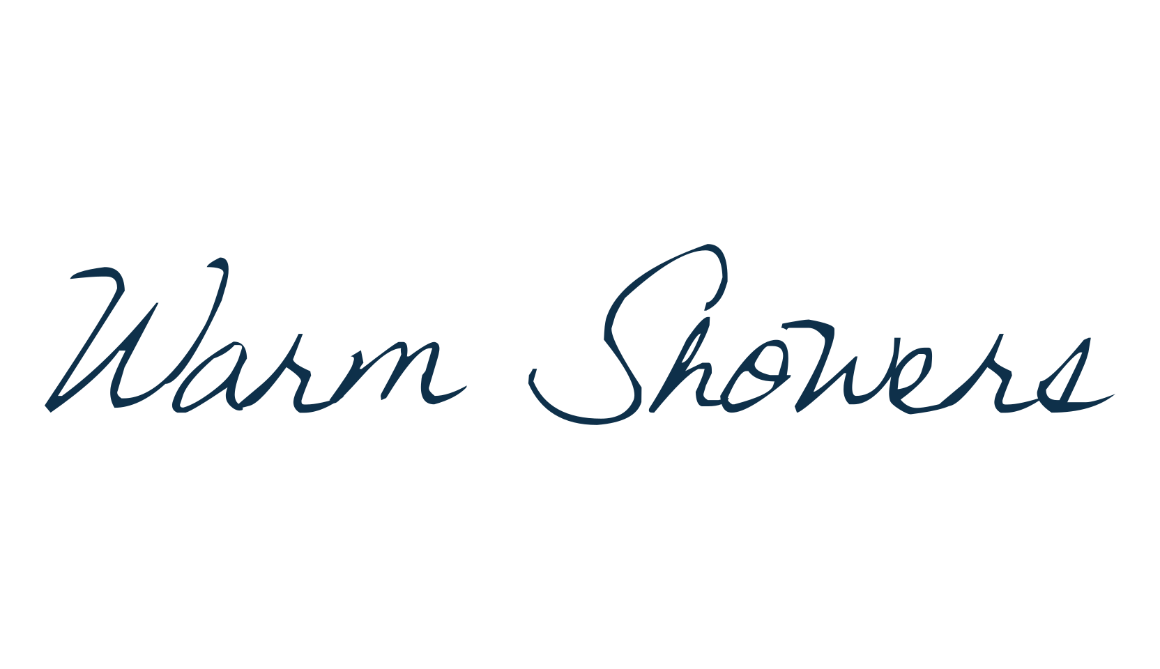 Warm Showers, handwriting font preview