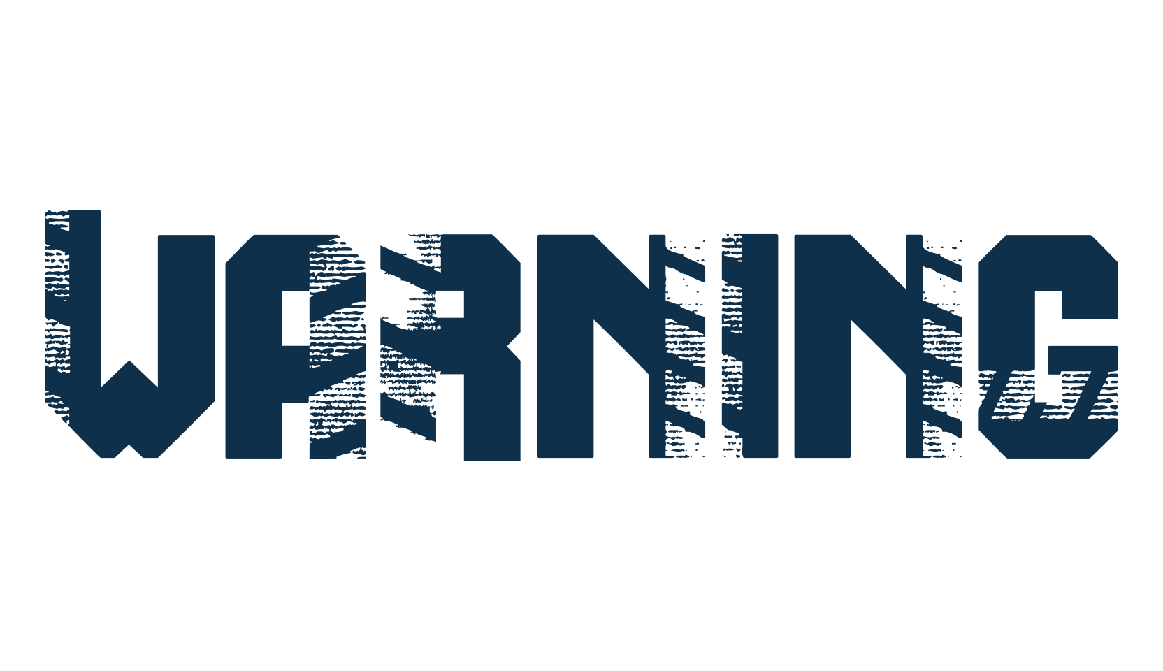 Warning (warning), eroded font preview