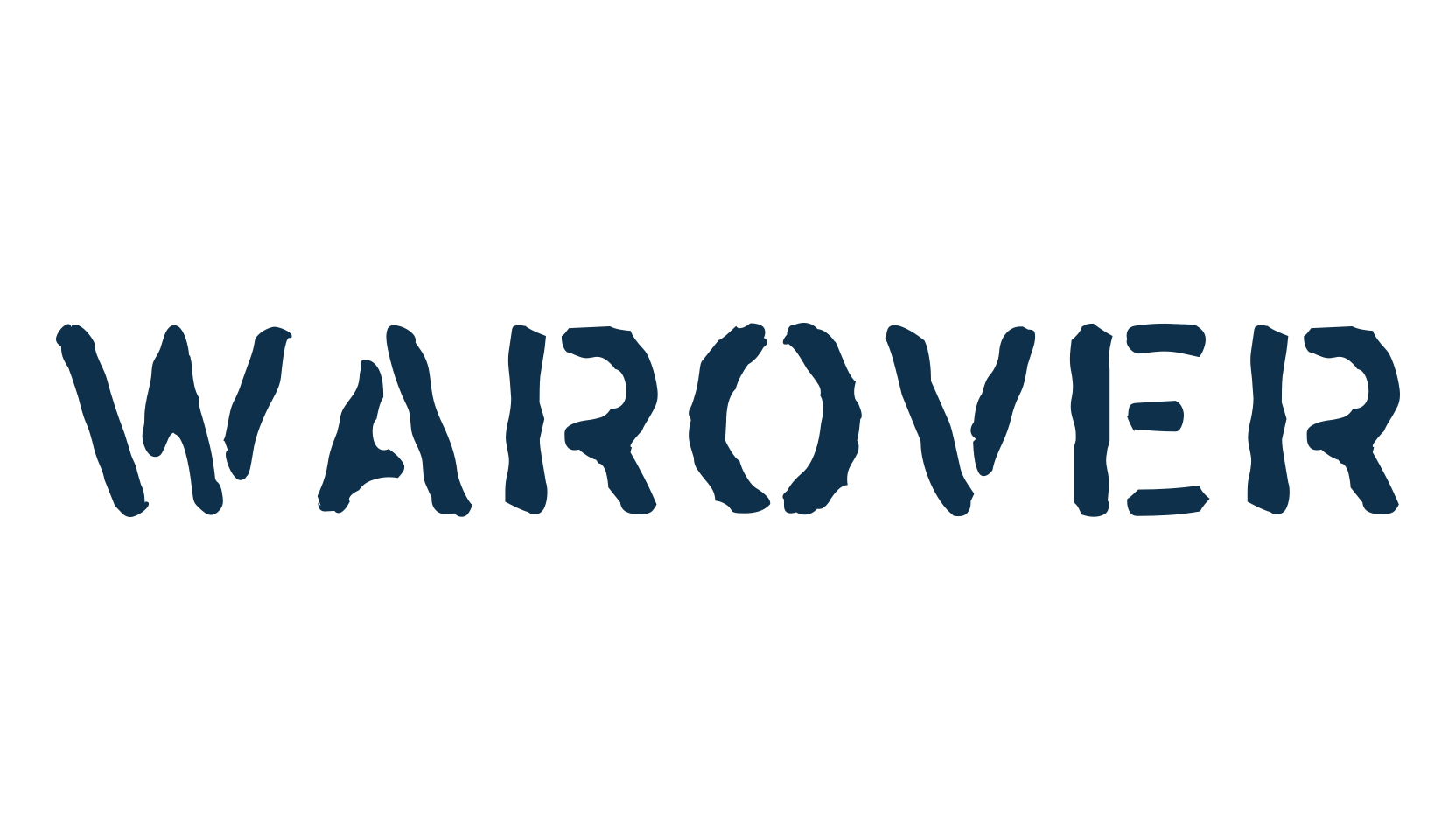 Warover, stencil, army font preview