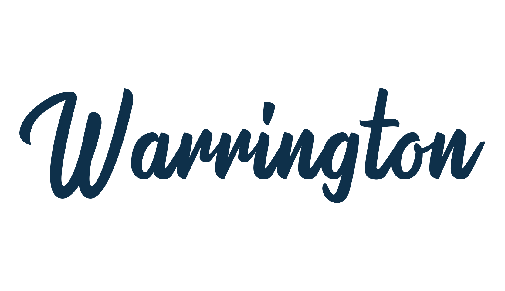 Warrington, various font preview