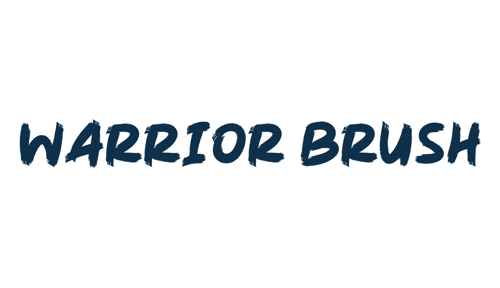 Warrior Brush, brush font preview