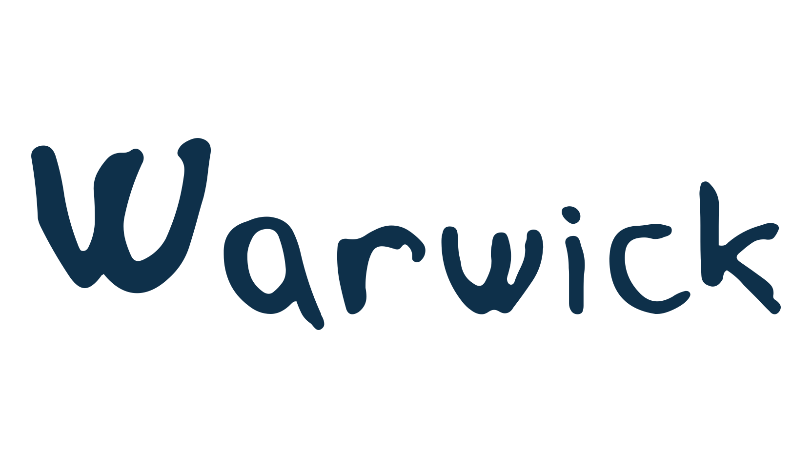 Warwick, handwriting font preview