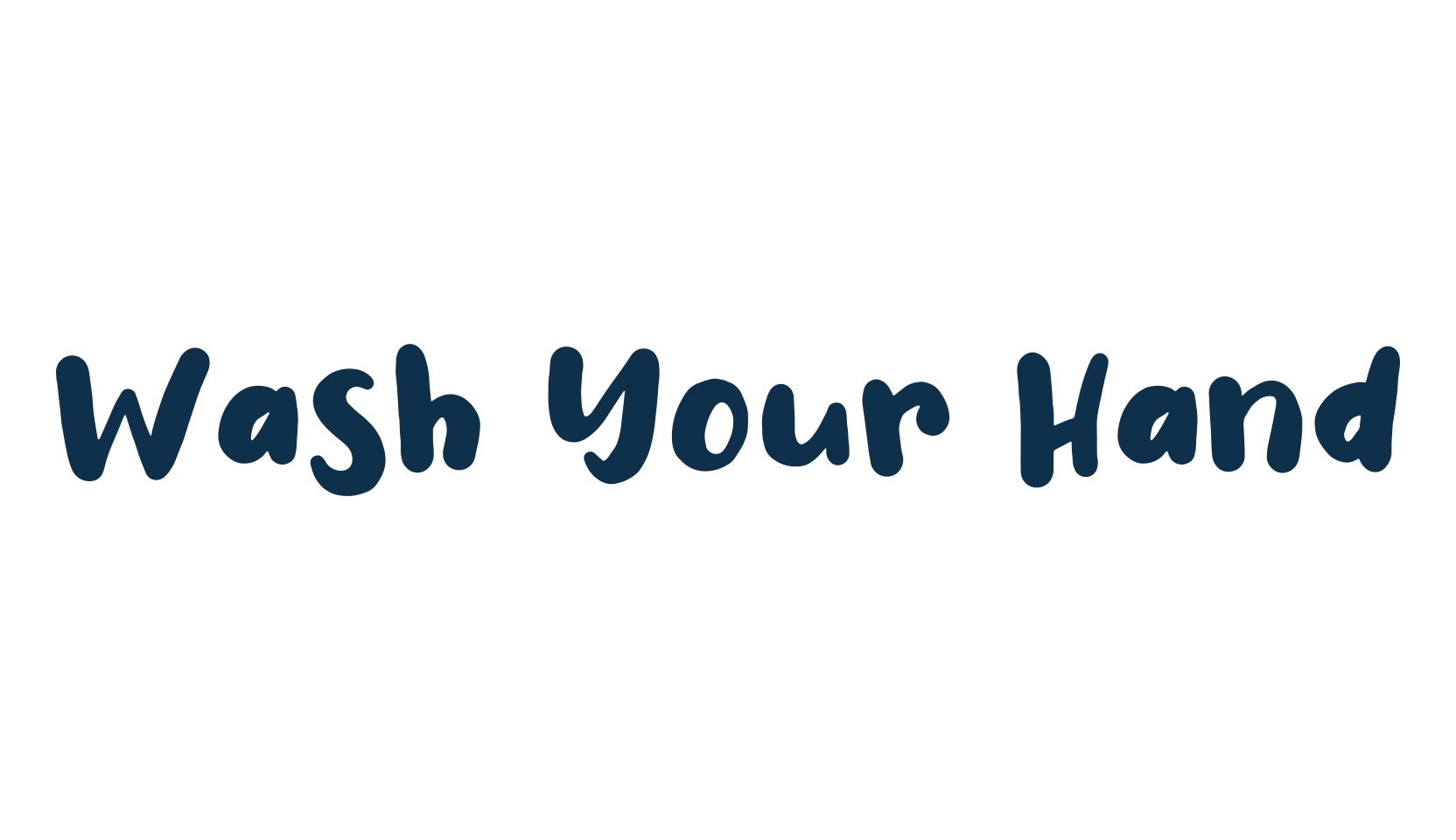Wash Your Hand, cartoon font preview
