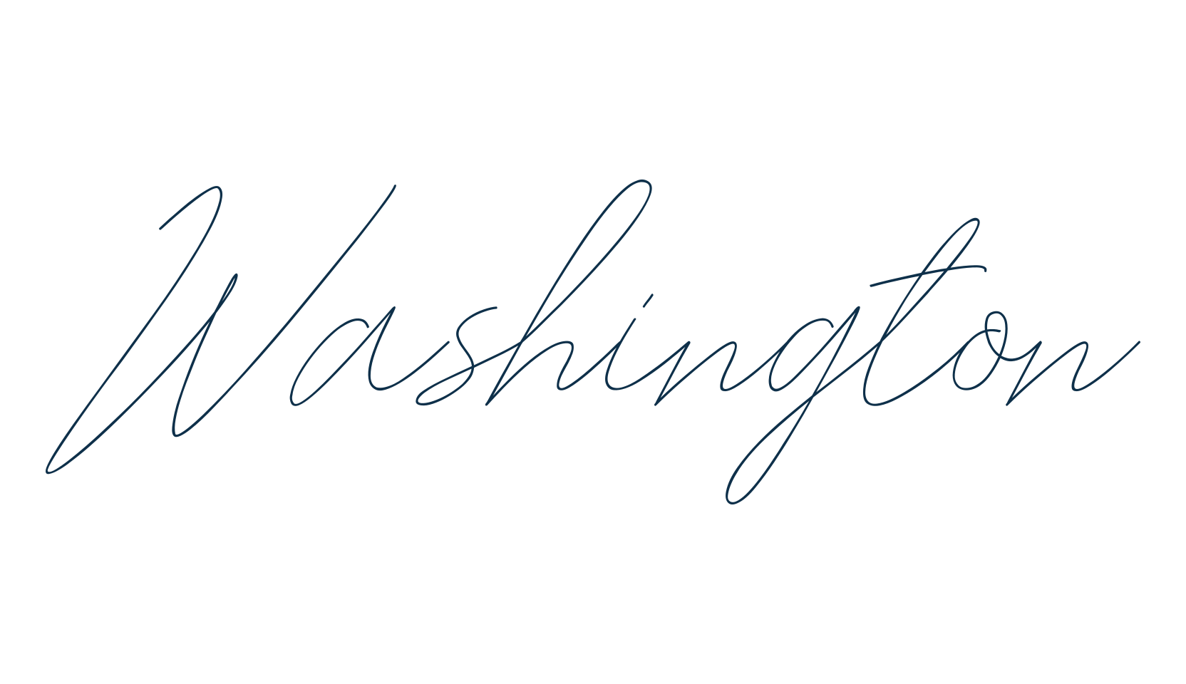 Washington, handwriting font preview