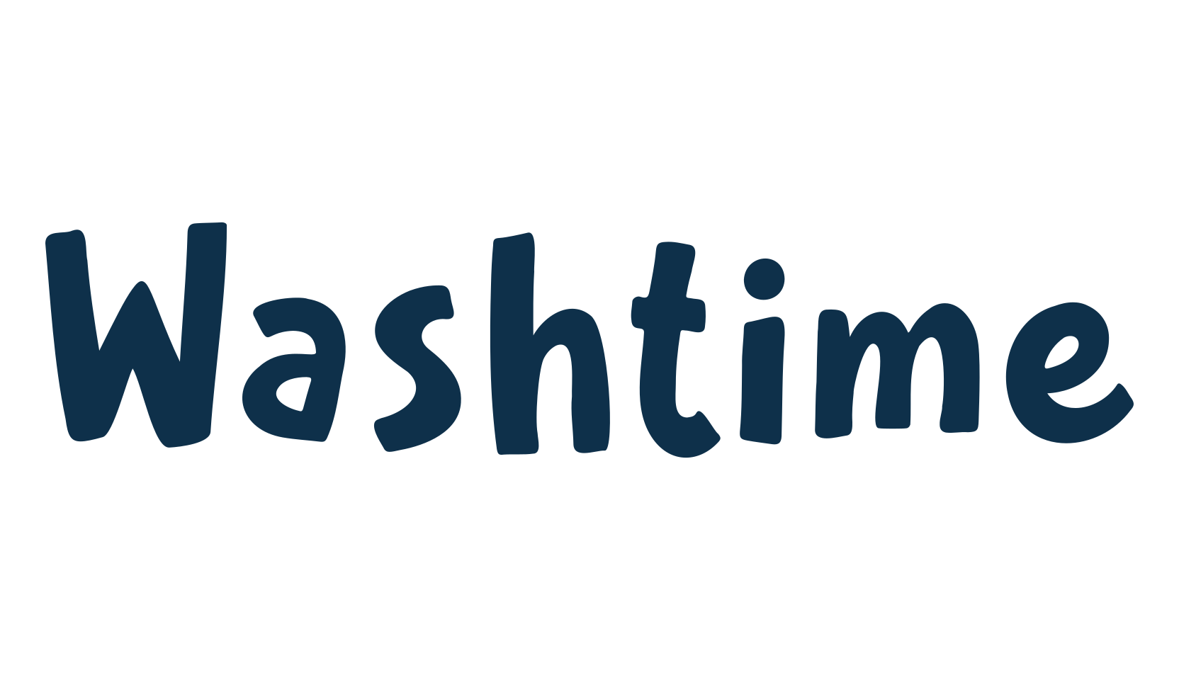Washtime, fancy cartoon decorative font preview