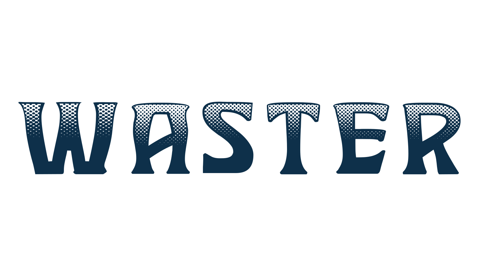 Waster, fancy retro decorative font preview