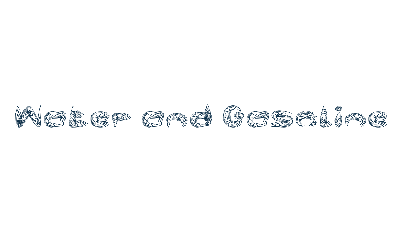 Water and Gasoline, fancy decorative font preview