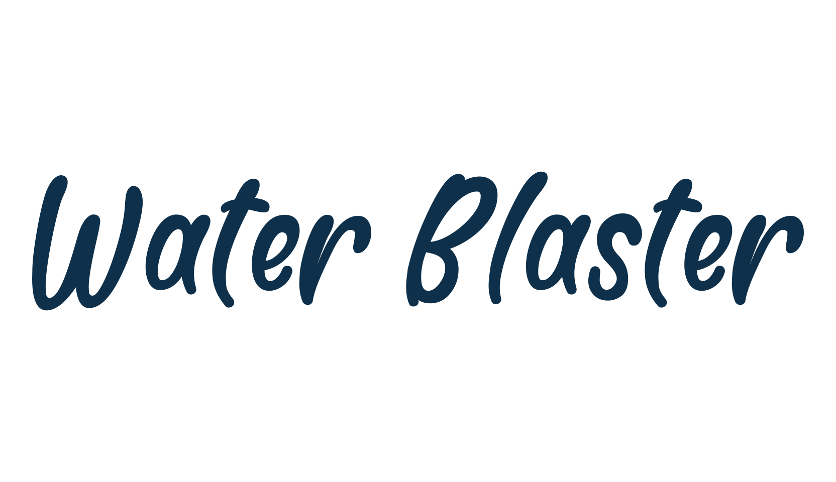 Water Blaster, various font preview