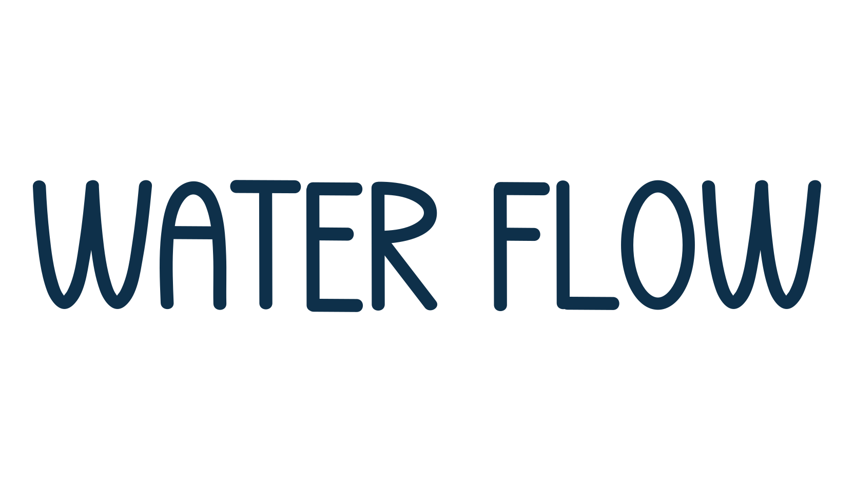 Water Flow, script handwritten fancy decorative calligraphy font preview