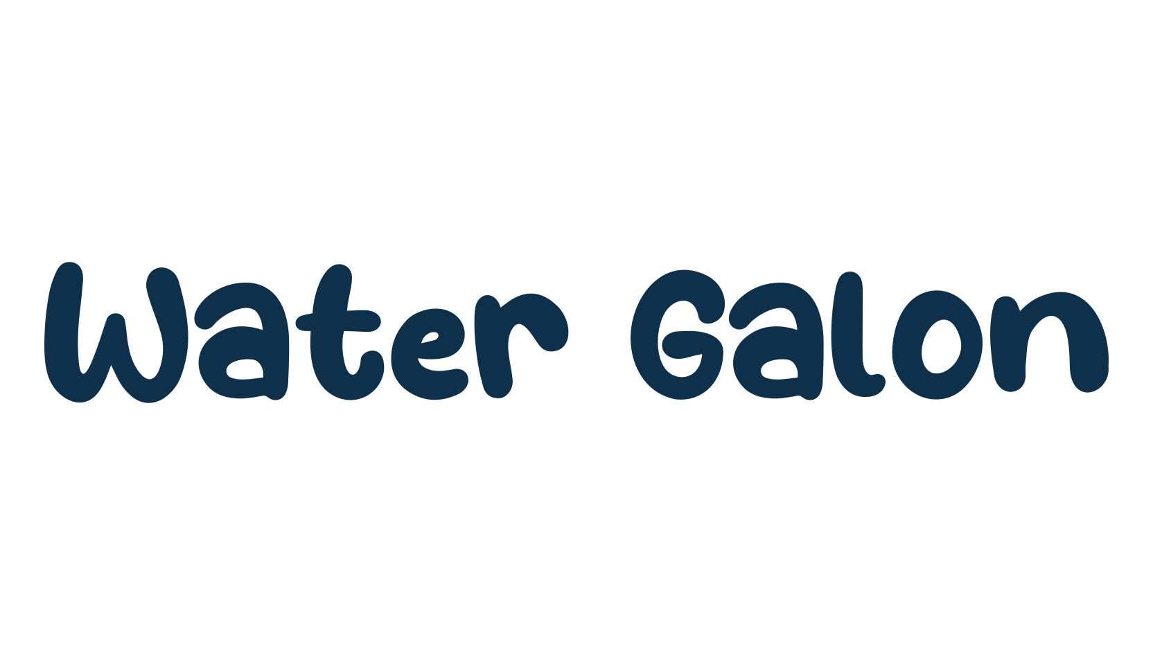 Water Galon, cartoon font preview