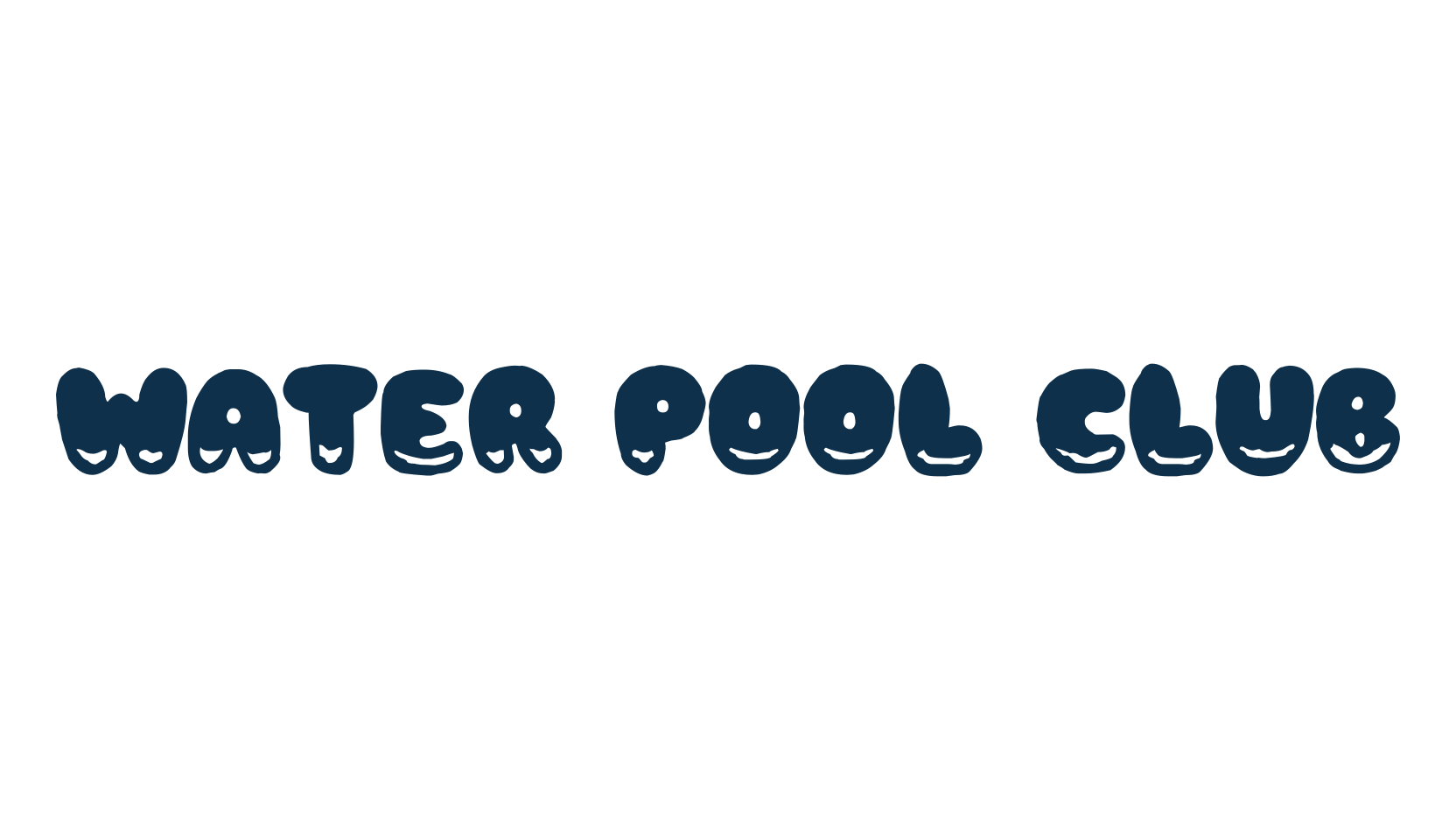 Water Pool Club, fancy cartoon decorative font preview
