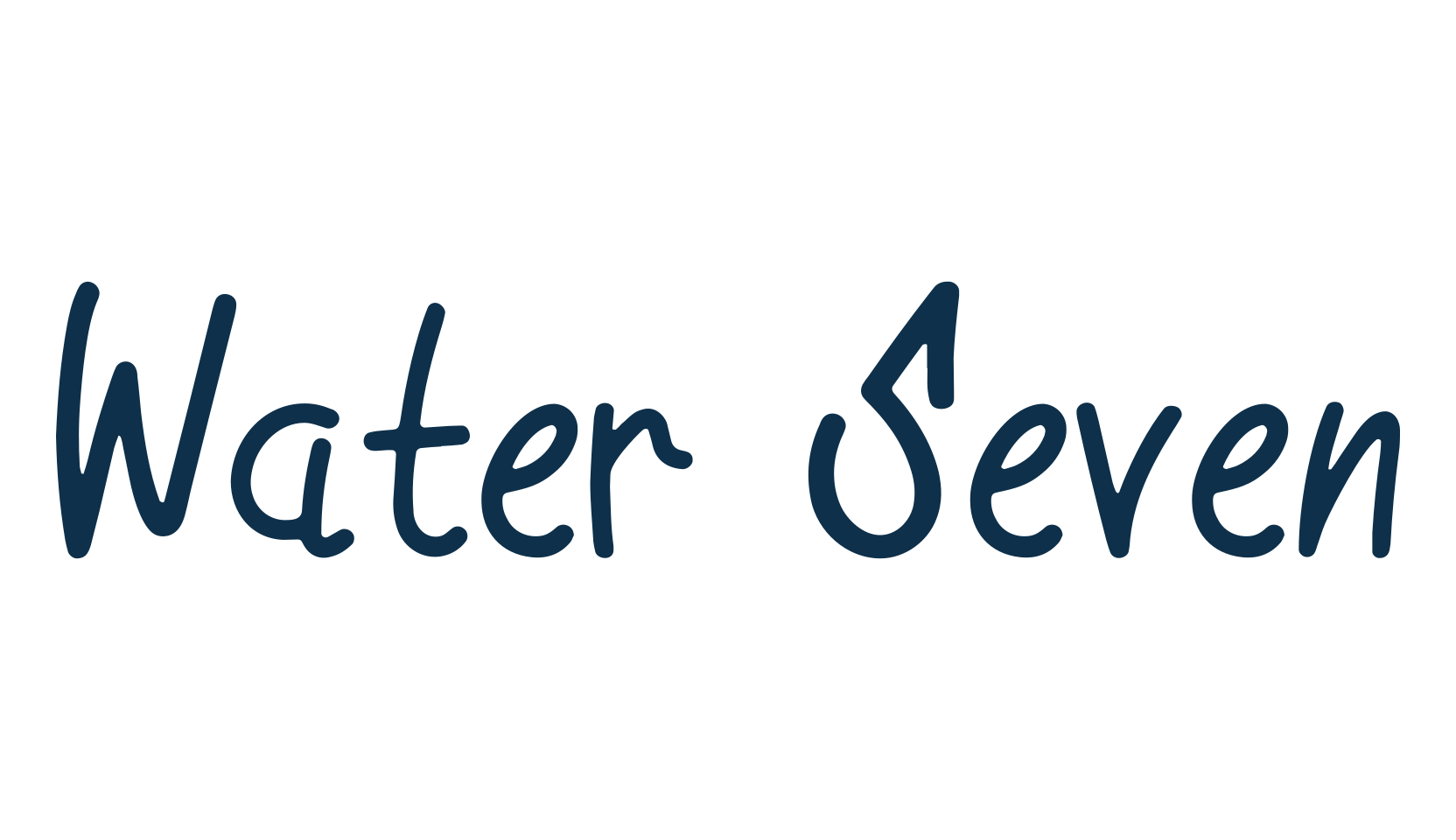 Water Seven, handwriting font preview